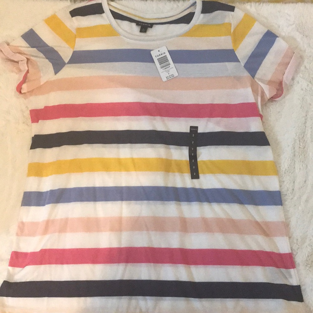 Torrid Pastel Striped Shirt